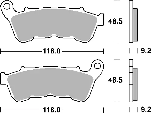 SBS brzdové destičky KH640 STREET CARBON TECH barva černá H-D 883 SUPER LOW/IRON/ROADSTER/1200 CUSTOM/ T SUPER LOW přední ( )