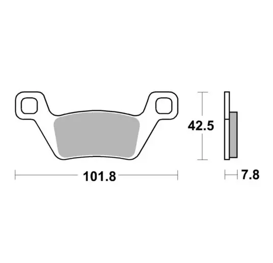 SBS brzdové destičky KH600 OFF-ROAD sintrované přední KYMCO MXU 500 09-14, MXU 550 10-21, MXU/UXV 700 13-21 barva zlatá (SBS brzdové destičky KH600)