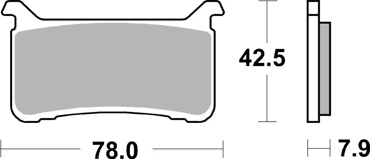 SBS brzdové destičky KH700 závodní DUAL karbonové barva zlatá HONDA CB 1000 R 18-20, CB 1100 RS 17-19, CBR 1000 RR FIREBLADE 17-20, VFR 800 17-19