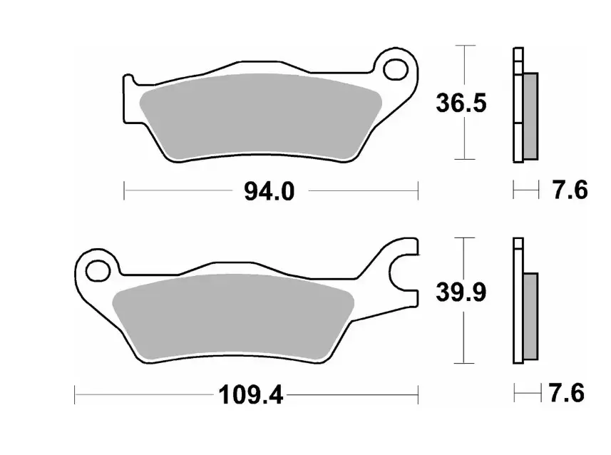 SBS brzdové destičky KH715 STREET PERFORMANCE (EXCEL) sintrované barva zlatá SUZUKI GSX-S 125 18-25, GSXR 125 R 18-24, GSXR 150 R 16-18, HONDA CBF 125