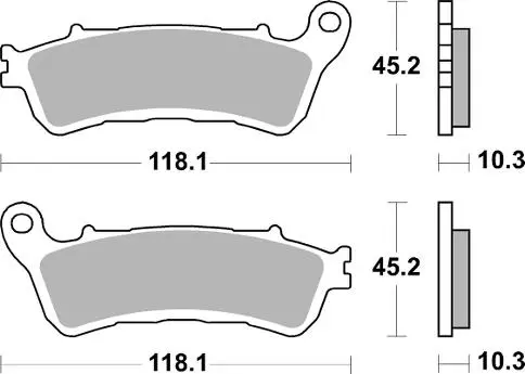 SBS brzdové destičky KH388/2 STREET PERFORMANCE (EXCEL) sintrované barva zlatá HONDA GL 1800 GOLDWING 18-21 - zadní (SBS brzdové destičky KH388/2)
