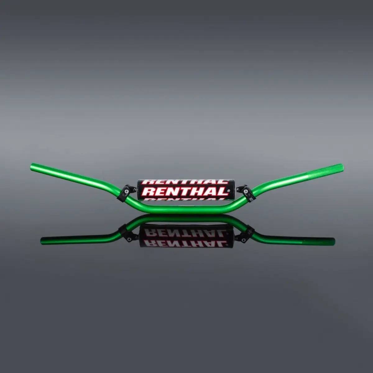 RENTHAL řidítka 7/8 (22mm) MX HANDLEBAR GREEN RC PADDED barva zelená s chráničem ( )