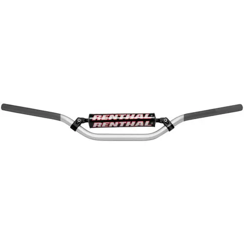 RENTHAL řidítka 7/8 (22mm) MX HANDLEBAR SILVER/GREY RC PADDED barva stříbrná/šedá s chráničem (RENTHAL řidítka 7/8 (22mm) MX HANDLEBAR SILVER/GREY RC)
