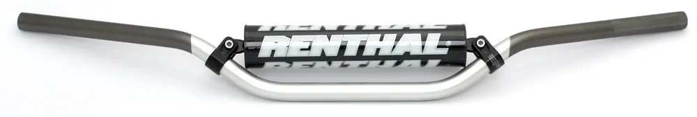 RENTHAL řidítka 7/8 (22mm) MX HANDLEBAR SILVER/GREY VILLOPOTO / STEWART PADDED barva stříbrná/šedá s chráničem ( )
