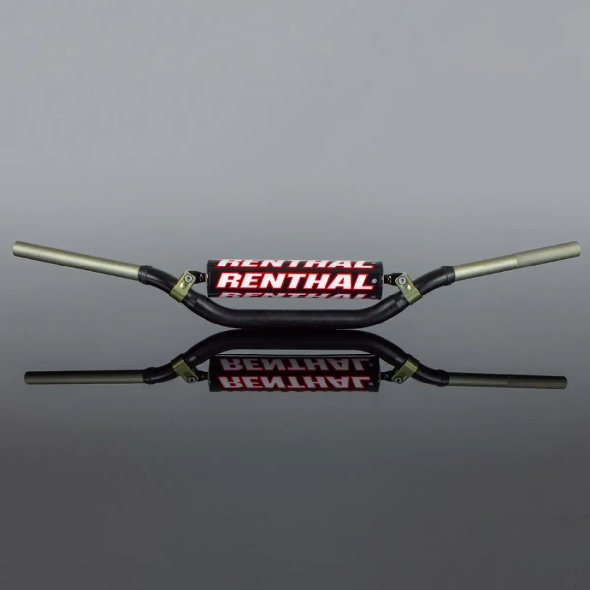 RENTHAL řidítka 1,1/8 (28,6mm) MX TWINWALL 990 HANDLEBAR BLACK YAMAHA YZ 07-23 / YZF 07-17 PADDED barva černá s chráničem (RENTHAL řidítka 1,1/8)