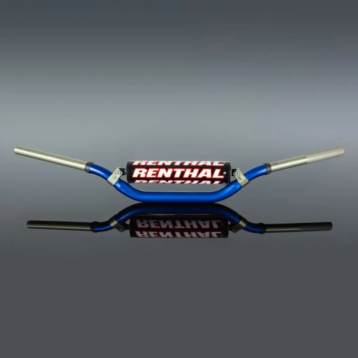 RENTHAL řidítka 1,1/8 (28,6mm) MX TWINWALL 994 HANDLEBAR BLUE KTM HIGH PADDED barva modrá s chráničem (RENTHAL řidítka 1,1/8 (28,6mm) MX TWINWALL 994)