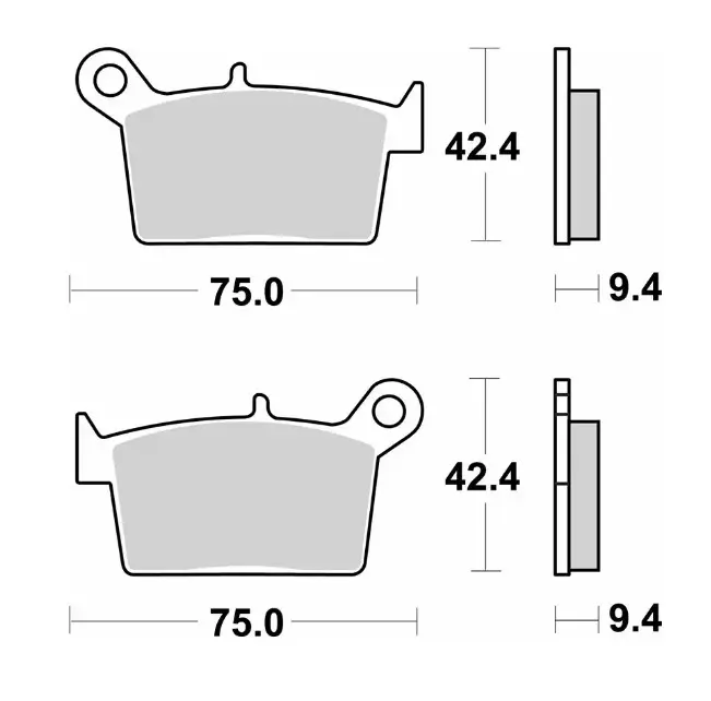 SBS brzdové destičky KH697 STREET STANDARD keramické zadní SWM ACE OF SPADES 18-21, RS R 18-20 barva černá ( )