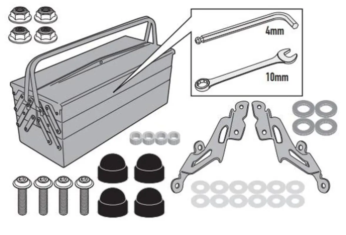 KAPPA upevnění plexi 2166AK YAMAHA MT 125 20-25 (KAPPA upevnění plexi 2166AK YAMAHA MT 125 20-25)
