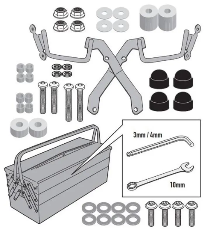 KAPPA upevnění plexi 3122SK SUZUKI GSX-S 1000 21-25 (KAPPA upevnění plexi 3122SK SUZUKI GSX-S 1000 21-25)