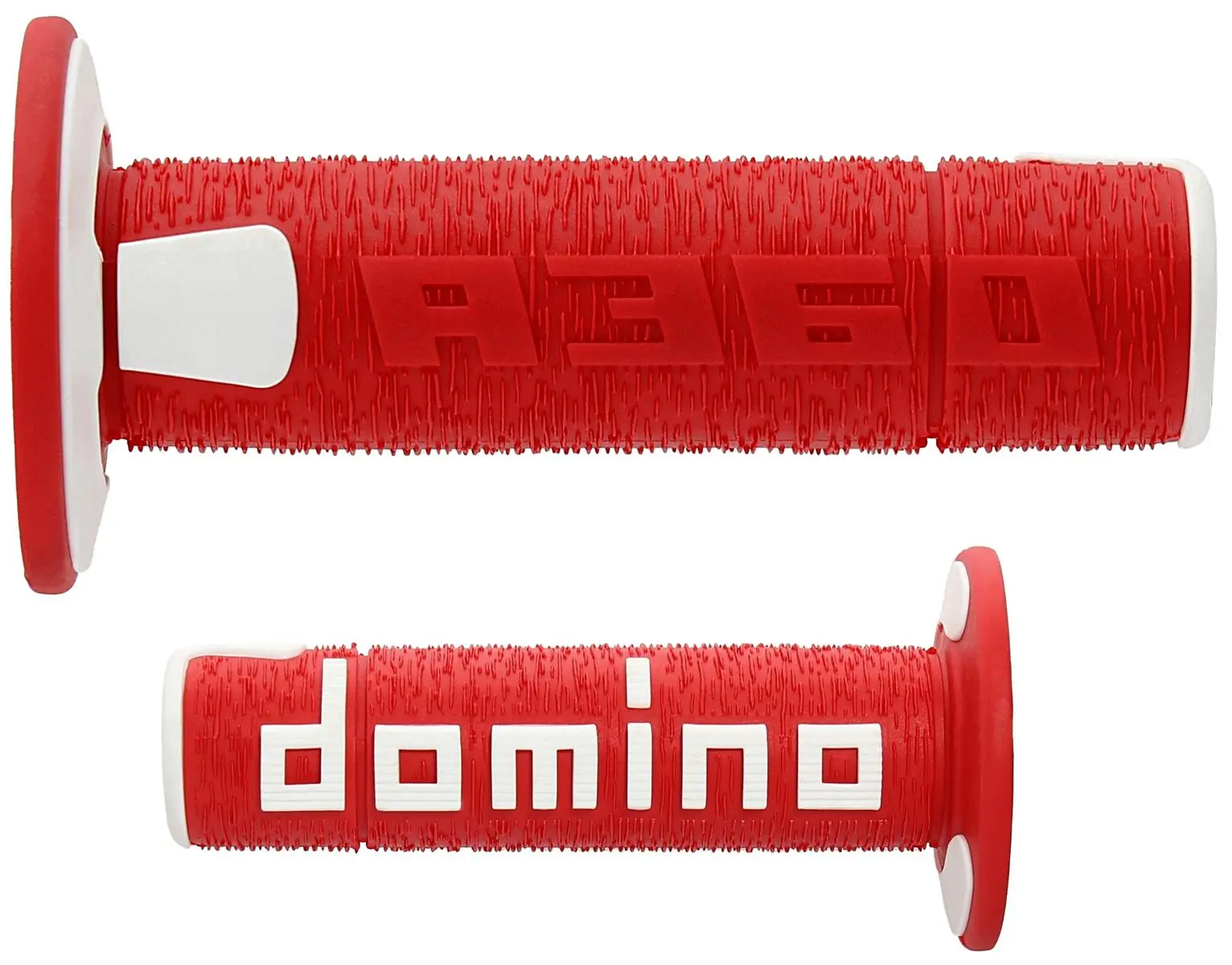 DOMINO gripy OFF ROAD NEW LAMELAR dvousložkové barva červená/bílá ( )