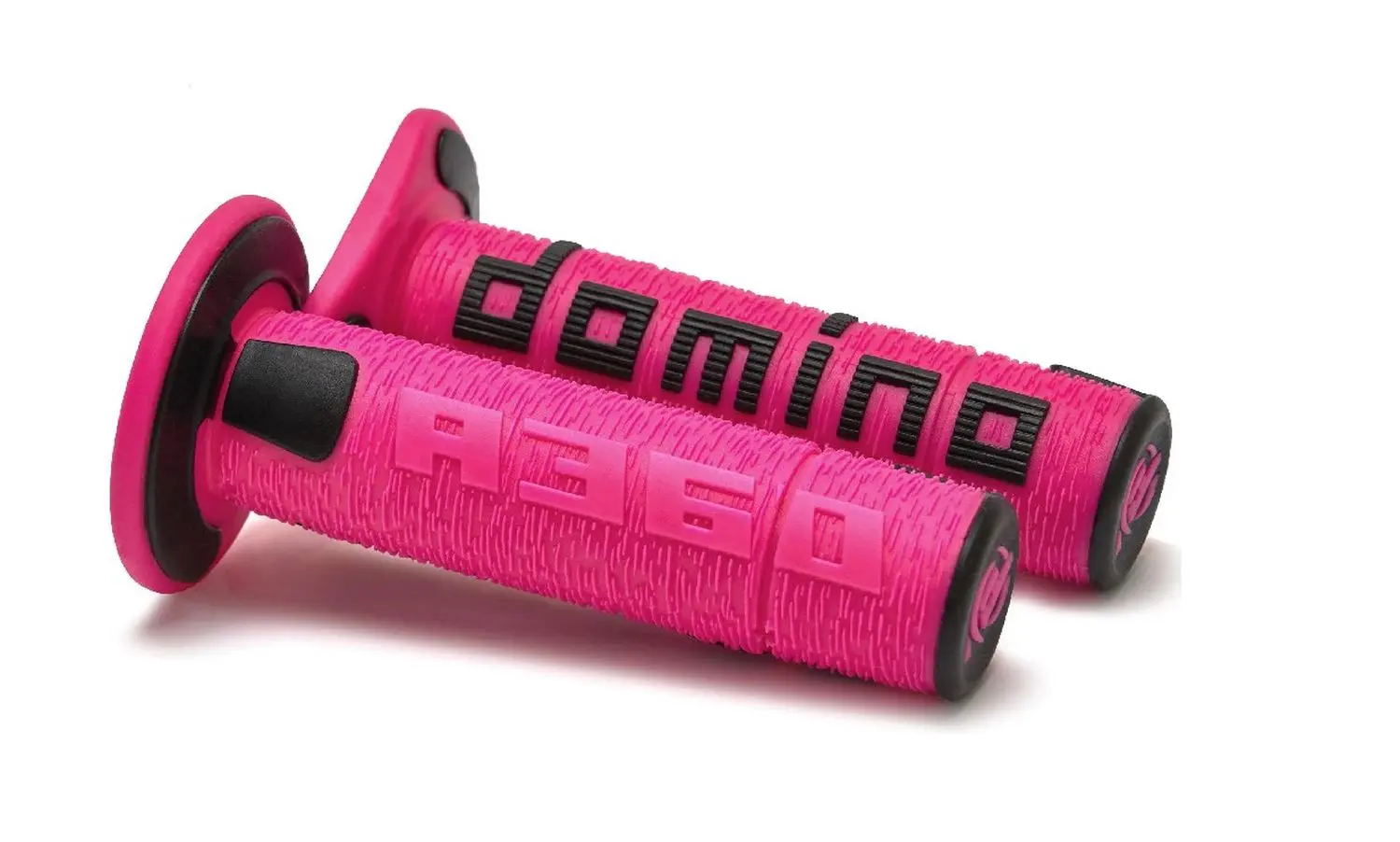 DOMINO gripy OFF ROAD NEW LAMELAR dvousložkové barva černá/růžová ( )