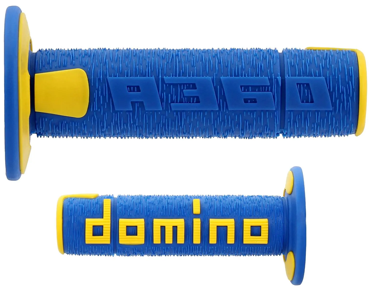 DOMINO gripy OFF ROAD NEW LAMELAR dvousložkové barva modrá/žlutá ( )