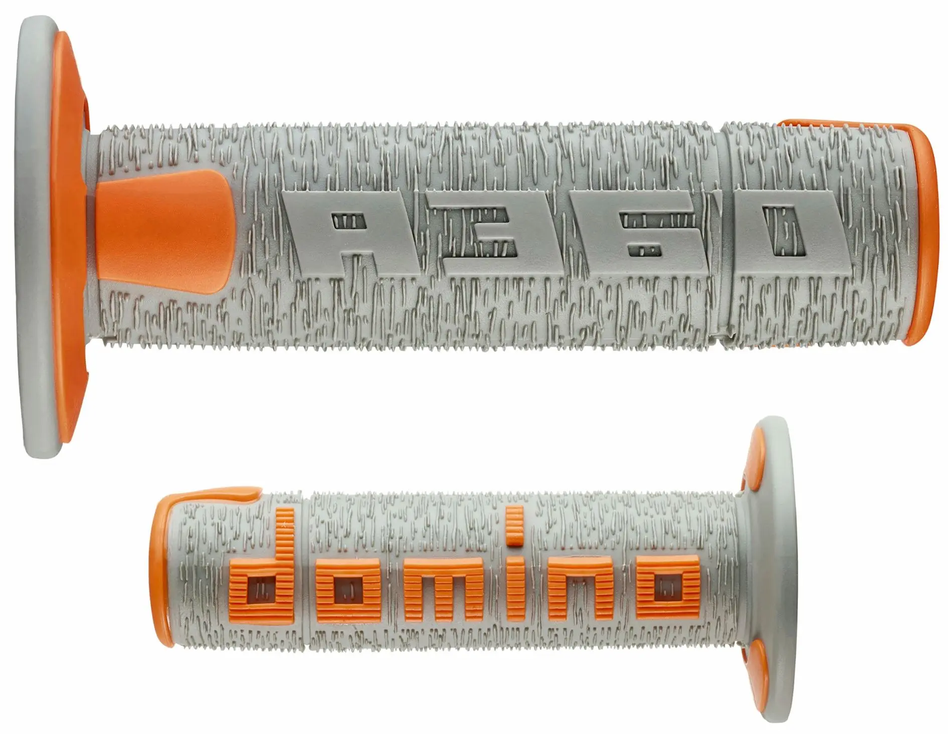 DOMINO gripy OFF ROAD NEW LAMELAR dvousložkové barva šedá/oranžová ( )