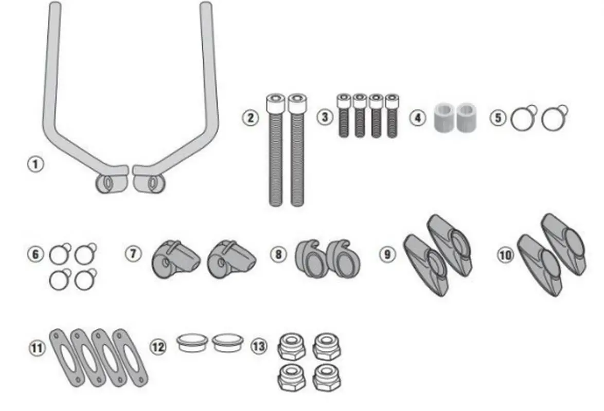 KAPPA upevnění plexi 7407AK a 7407ASK DUCATI SCRAMBLER 400 (16-21), SCRAMBLER ICON 800 (15-19) (KAPPA upevnění plexi 7407AK a 7407ASK DUCATI)