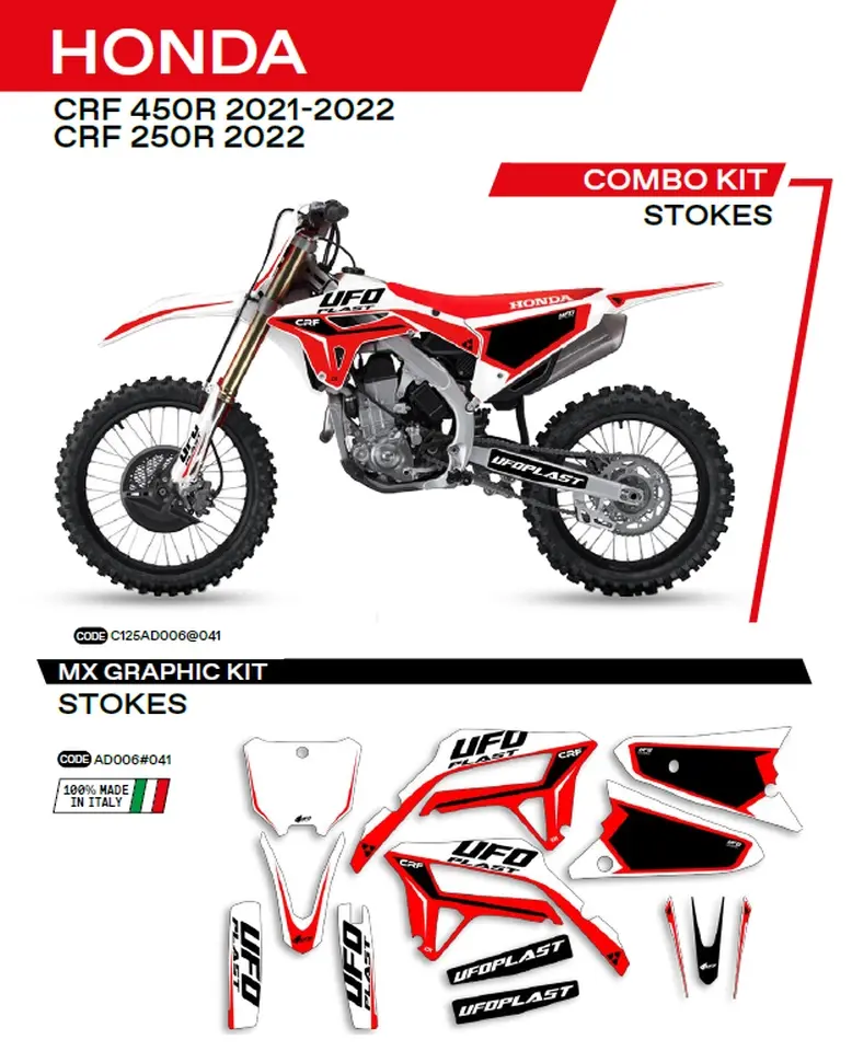 UFO sada samolepek (dýhy) HONDA CRF 250R 22; CRF 450R 21-22 STOKES barva černá (UFO sada samolepek (dýhy) HONDA CRF 250R 22; CRF 450R 21-22 STOKES)