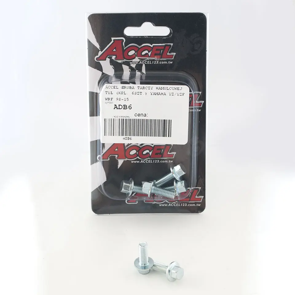 ACCEL šrouby brzdového kotouče zadní (komplet 6kusů-M6) YAMAHA YZ/YZF/WRF '98-'16 (ACCEL šrouby brzdového kotouče zadní (komplet 6kusů-M6) YAMAHA)