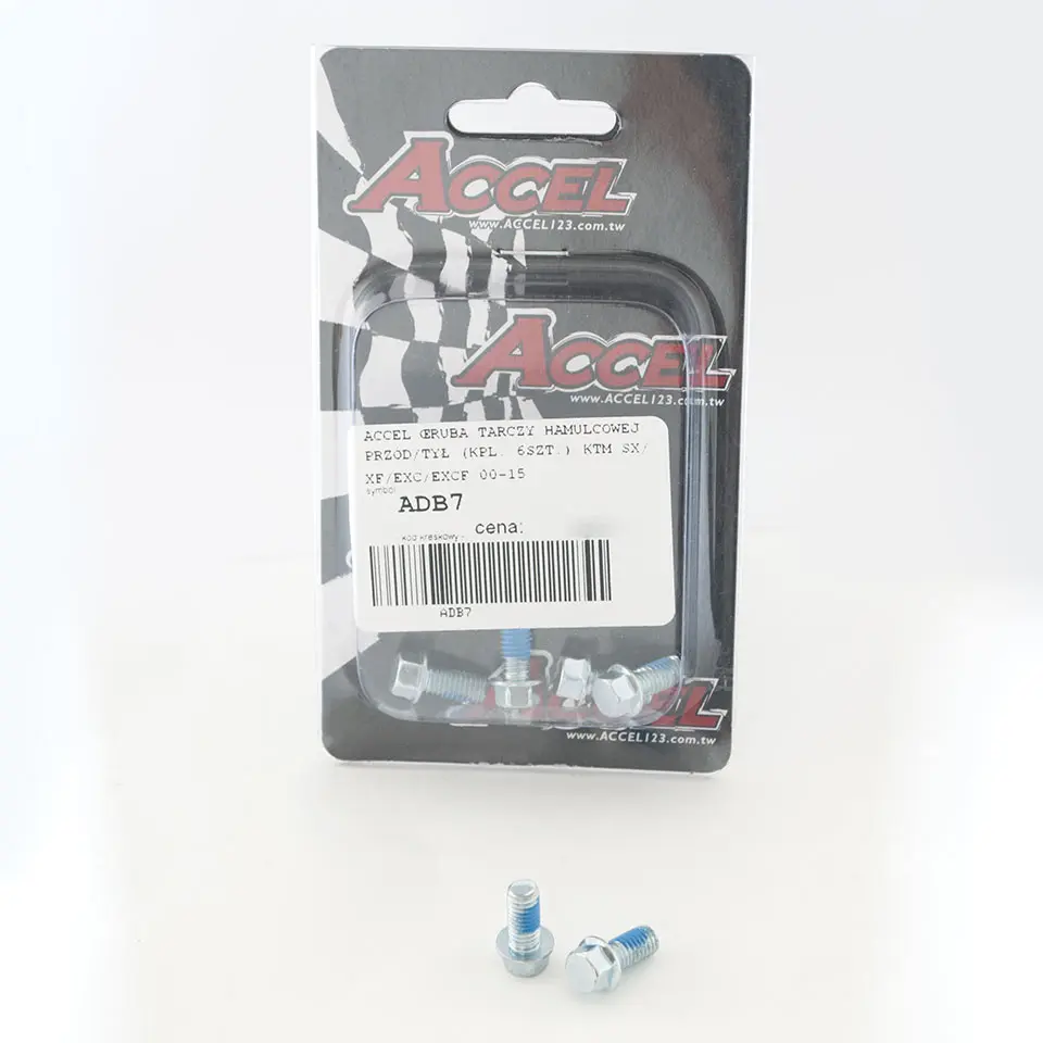 ACCEL šrouby brzdového kotouče přední/zadní (komplet 6kusů-M6) KTM SX/SXF/EXC/EXCF '00-'18 (ACCEL šrouby brzdového kotouče přední/zadní (komplet)