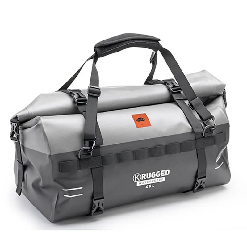 KAPPA brašna / válec na sedadlo / nosič 40L 100% voděodolná barva černo-stříbrná (K' RUGGED) (28X50X25cm) (KAPPA brašna / válec na sedadlo / nosič)