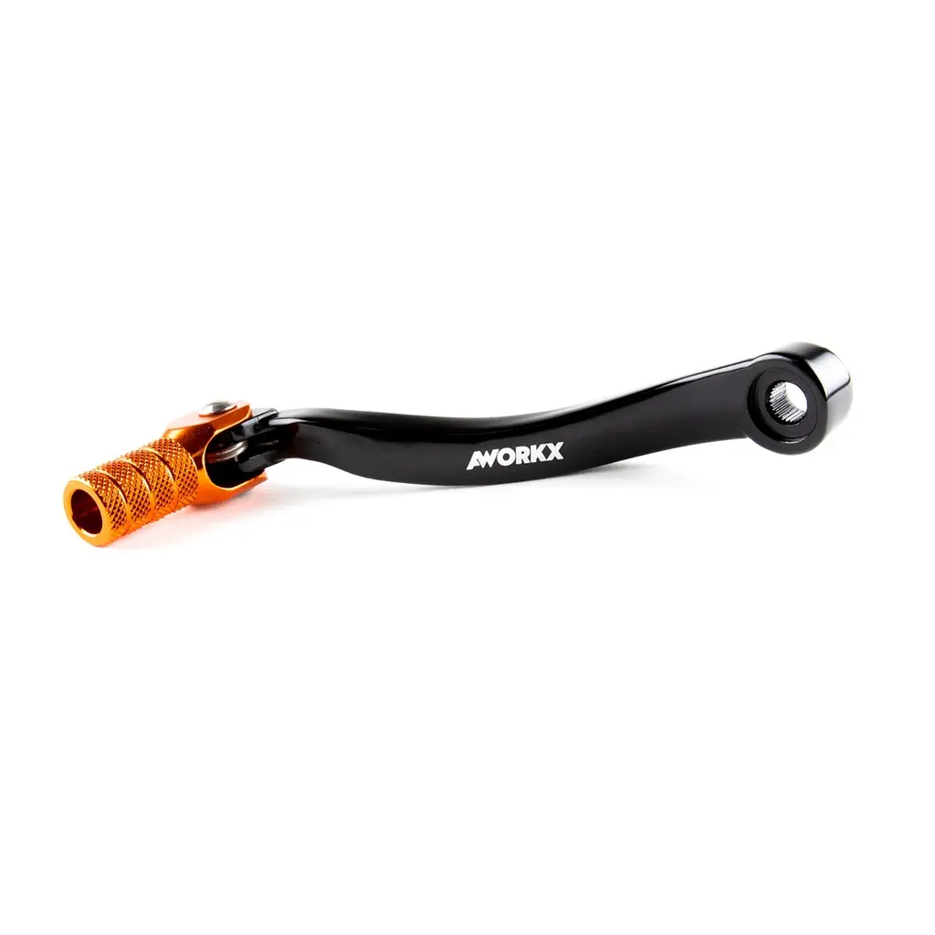 AWORKX páka řazení KTM SX-F, EXC-F 17-, HUSQVARNA FC/FE 17- barva černá (oranžová koncovka) (AWORKX páka řazení KTM SX-F, EXC-F 17-, HUSQVARNA FC/FE)