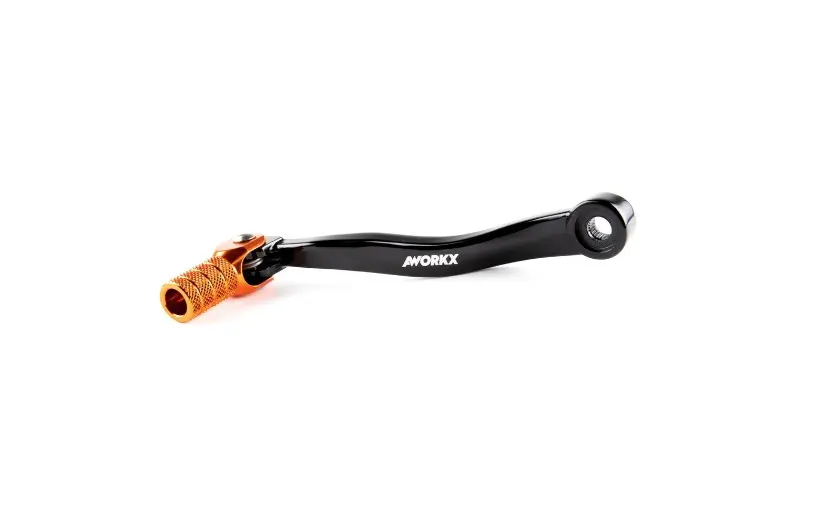 AWORKX páka řazení KTM SX, EXC, TPI 17-, HUSQVARNA TC/TE 17- barva černá - oranžová koncovka (AWORKX páka řazení KTM SX, EXC, TPI 17-, HUSQVARNA)