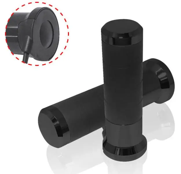 KOSO gripy vyhřívané s ovladačem (22mm/25mm 7/8-1`) délka - 120mm LCD ovladač - 5 úrovní vyhřívání (EL) barva černá ( )