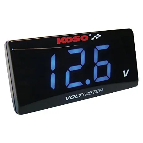 KOSO voděodolný voltmetr model SUPER SLIM (modré podsvětlení) (EL) ( )