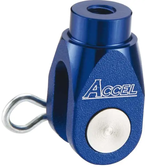 ACCEL koncovka táhla zadní brzdové pumpy YAMAHA YZ/YZF 03-12, SUZUKI RMZ 250 07-10 barva modrá (ACCEL koncovka táhla zadní brzdové pumpy YAMAHA)