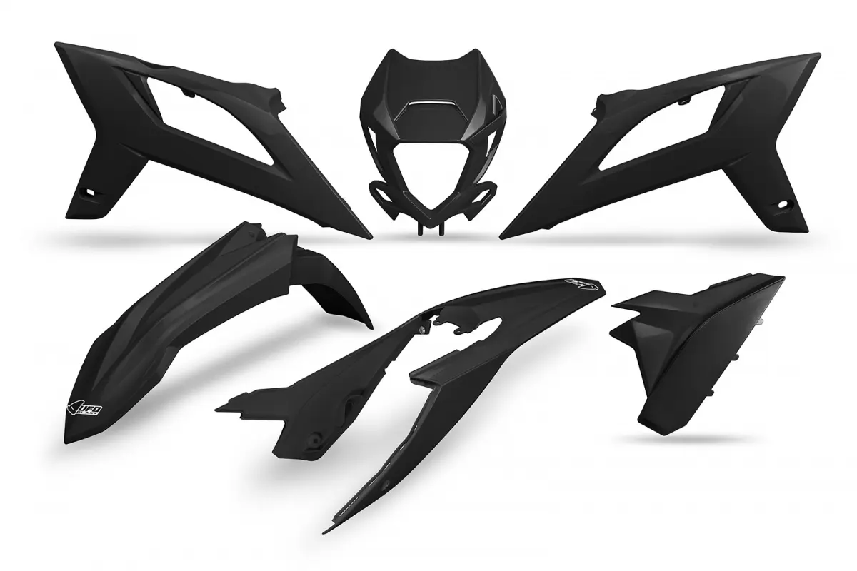 UFO kompletní sada plastů BETA RR 125 / 250 / 300 / 350 / 400 / 450 23-24 barva černá (UFO kompletní sada plastů BETA RR 125 / 250 / 300 / 350 / 400)