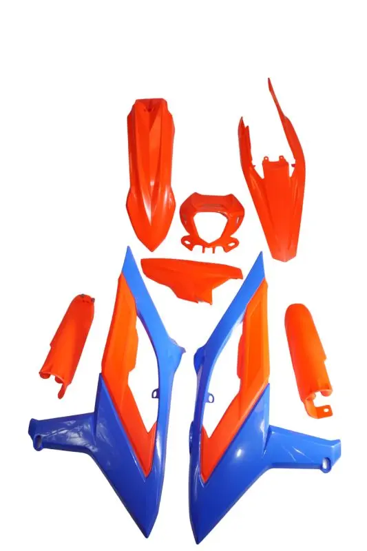 UFO kompletní sada plastů (FULL KIT) s kryty tlumičů BETA RR 125 / 250 / 300 / 350 / 400 / 450 23-24 barva červená / modrá závodní (UFO kompletní)