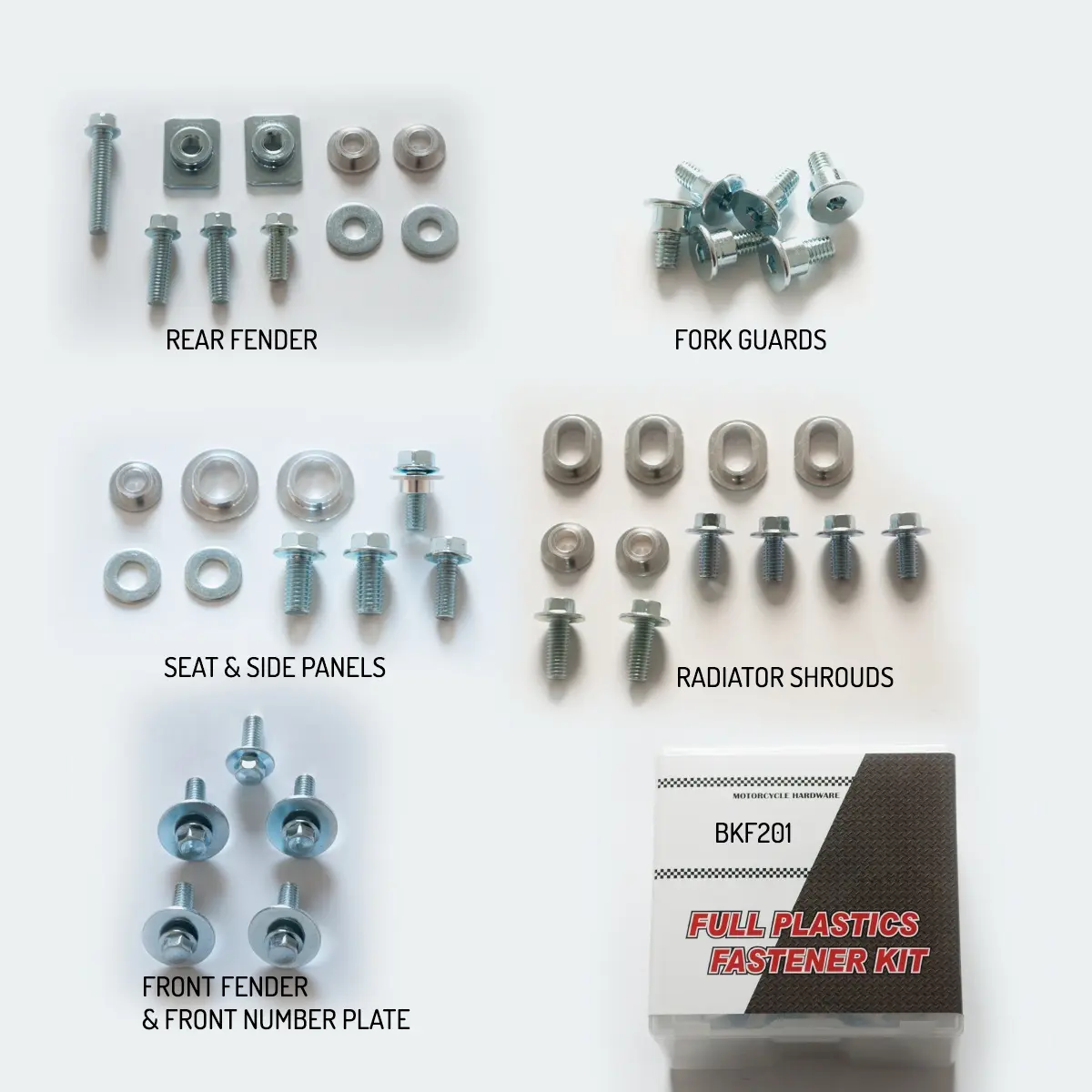 ACCEL sada šroubů do kapotáže YAMAHA YZ 125/250 02-15 (BKF-201) ( )