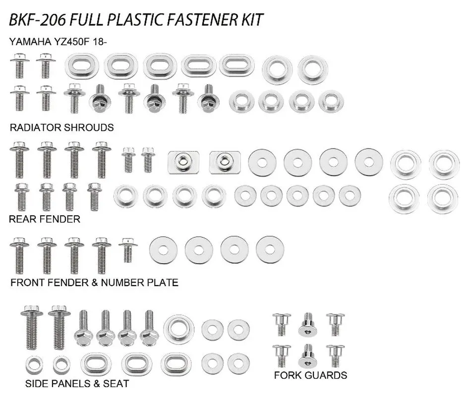 ACCEL sada šroubů do kapotáže YAMAHA YZF 450 18-20 (BKF-206) ( )
