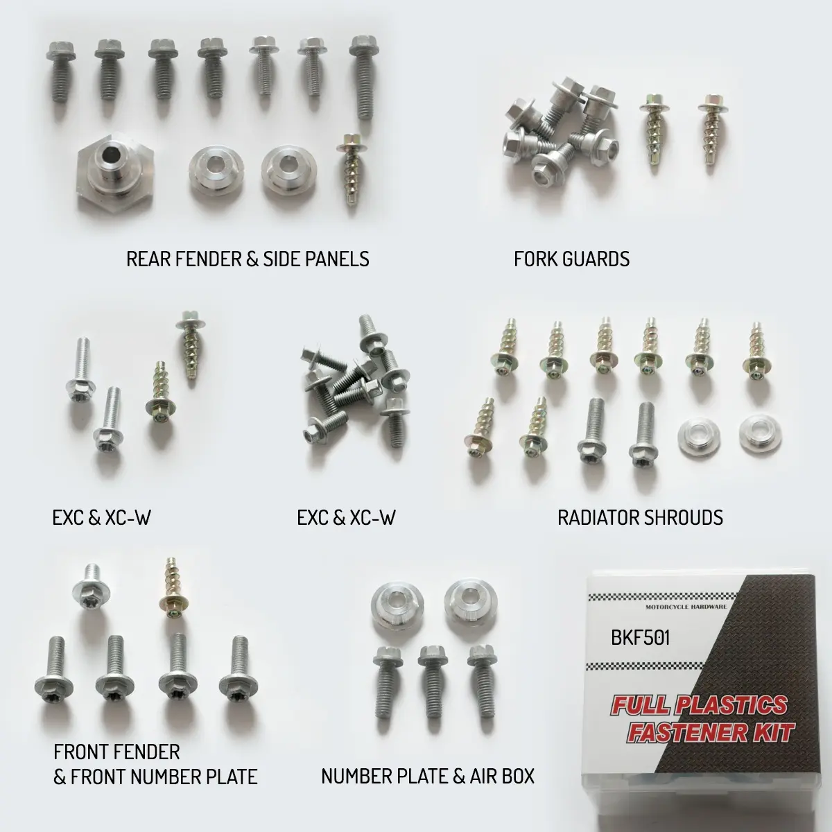 ACCEL sada šroubů do kapotáže KTM SX 11-15, EXC 12-15 (BKF-501) ( )