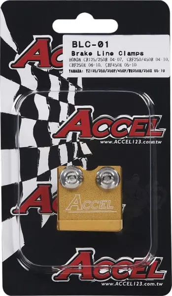 ACCEL držák brzdové hadice přední SUZUKI/YAMAHA barva černá (ACCEL držák brzdové hadice přední SUZUKI/YAMAHA barva černá)