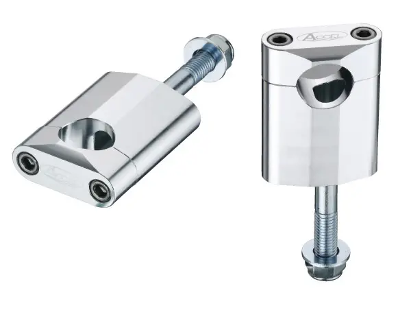 ACCEL držáky/zvedáky na řidítka (28,6mm) výška 58,5mm se šroubem M12 barva stříbrná (BM-16SV28) (ACCEL držáky/zvedáky na řidítka (28,6mm) výška)
