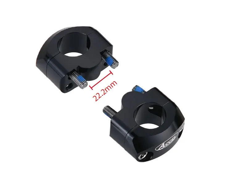 ACCEL držáky/zvedáky na řidítka (spodní-22,2/horní-22,2mm) výška 20mm barva černá (BM-34BK22/22) ( )