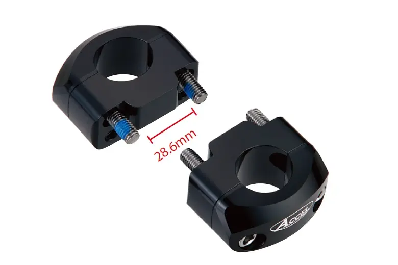 ACCEL držáky/zvedáky na řidítka (spodní-28,6/horní-28,6mm) výška 20mm barva černá (BM-35BK28) (ACCEL držáky/zvedáky na řidítka)