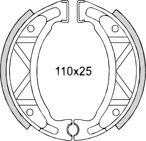 BRENTA brzdové čelisti SH503 YAMAHA CYGNUS 125 95-02, NEOS 50 97-09, SR 125 82-02, TT 225 86-04, YFA 125 91-93, YFM 200 86-89, YFM 225/350 86-88, YFS