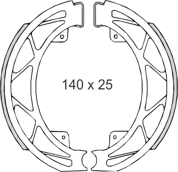 BRENTA brzdové čelisti PIAGGIO FLY 05-/LIBERTY 97-14/LIBERTY 4T 00- (140x25mm) (FT 0303) (BRENTA brzdové čelisti PIAGGIO FLY 05-/LIBERTY)