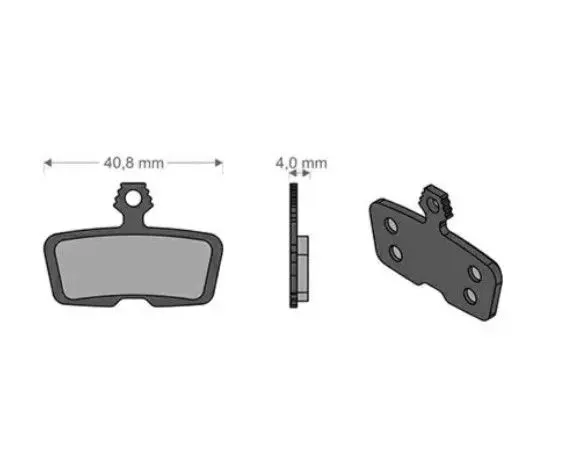 BRENTA BIKE brzdové destičky E-BIKE MTB / silniční / elektrické vhodné pro AVID CODE (2011-2014) CODE R, SRAM CODE RSC / R (2017), GUIDE RE (maximální
