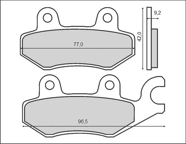 BRENTA brzdové destičky KH197 (organické) HONDA XL 125 VARADERO 01-11, VT 125C, KYMCO 50/125/200/250/300 (BRENTA brzdové destičky KH197 (organické))