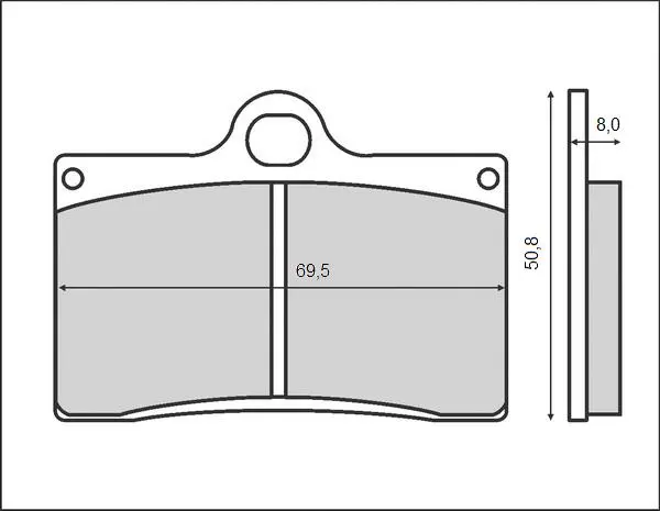 BRENTA brzdové destičky KH095 (organické) BREMBO, přední (BRENTA brzdové destičky KH095 (organické) BREMBO, přední)
