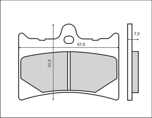 BRENTA brzdové destičky KH126 (organické) APRILIA 125 AF1 89-92, RS 125 99-05, GILERA 125 (BRENTA brzdové destičky KH126 (organické) APRILIA 125 AF1)