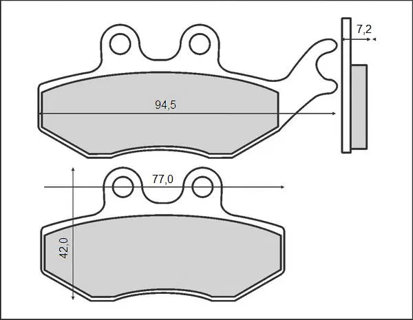 BRENTA brzdové destičky KH374 (organické) RIEJU 50/125, přední (BRENTA brzdové destičky KH374 (organické) RIEJU 50/125, přední)