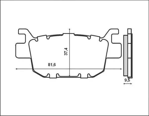 BRENTA brzdové destičky KH415 (organické) (BRENTA brzdové destičky KH415 (organické))