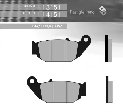 BRENTA brzdové destičky KH629 HONDA CRF 250LD 13-16 zadní (FT 3151) ( )