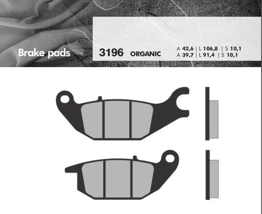 BRENTA brzdové destičky KH343 HONDA MONKEY 125 19-, CBR 125 04-10, XL 125 V VARADERO 01-11, YAMAHA YZF 150 14-, TRICITY 125 14-, CF MOTO 125 PAPIO 17