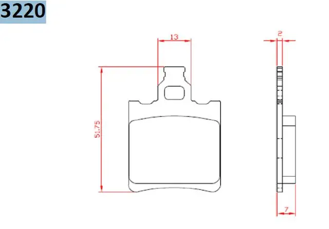 BRENTA brzdové destičky KH60 KH337 organické APRILIA RS 50 95-10, RX 50 91-03, TUAREG 125 88-89, KTM SX 60 98-00, SX 65 00-03, zadní (FT 3220) ( )