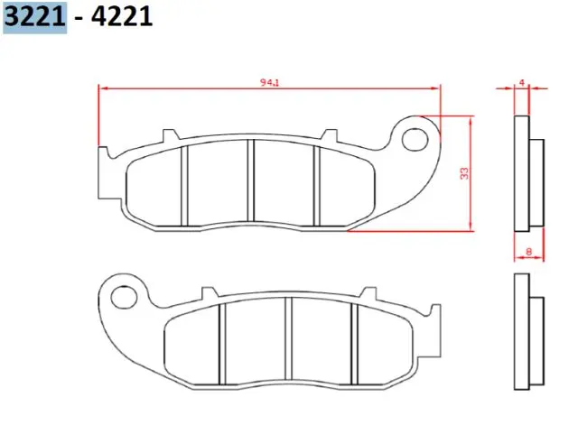 BRENTA brzdové destičky KH664 FANTIC ENDURO/SUPER MOTARD 50/125/250 13-, přední (FT 3221) ( )
