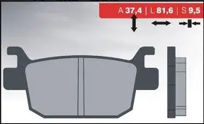 BRENTA brzdové destičky KH415 sintrované barva zlatá (FT 4082) ( )