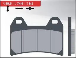 BRENTA brzdové destičky KH244 sintrované barva zlatá (FT 4093) (BRENTA brzdové destičky KH244 sintrované barva zlatá (FT 4093))